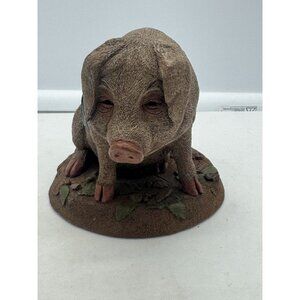 Vintage Tim Wolfe Cairn Studio "Otis" the Pig Figurine Ink Signed